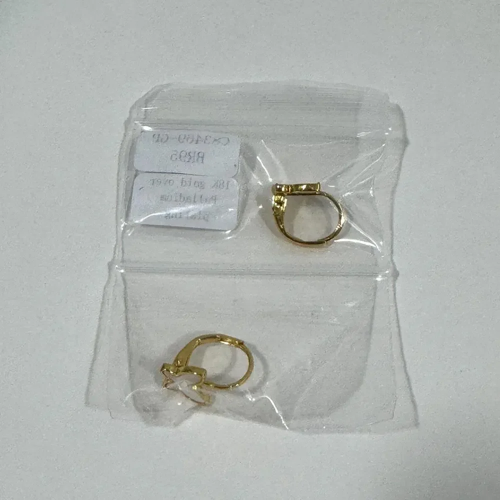 Rachel Glauber Girl’s 14k Gold Plated Mother of Pearl Butterfly Dangle Earrings